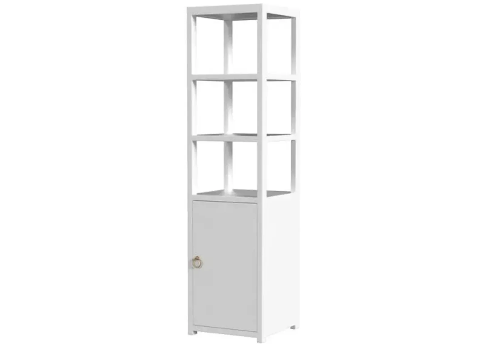 Sully Narrow Bookcase - White