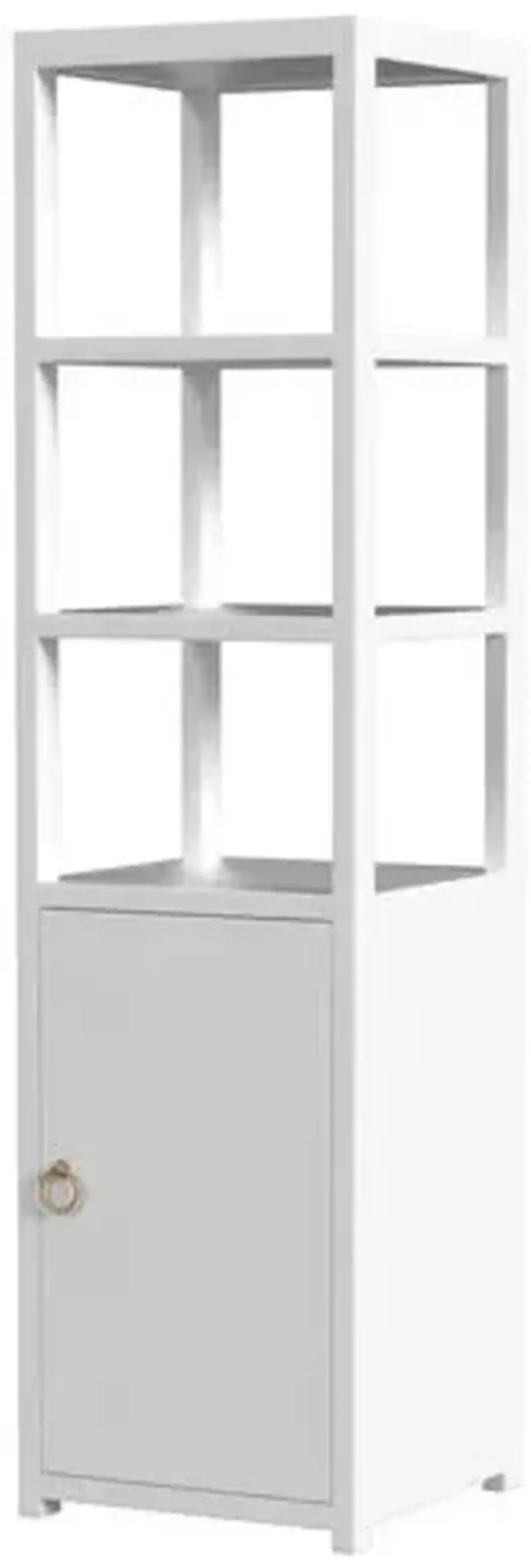 Sully Narrow Bookcase - White