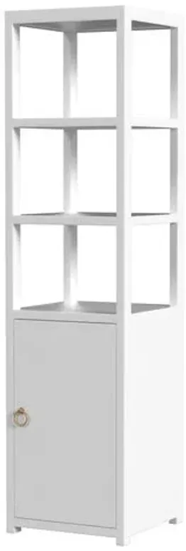 Sully Narrow Bookcase - White