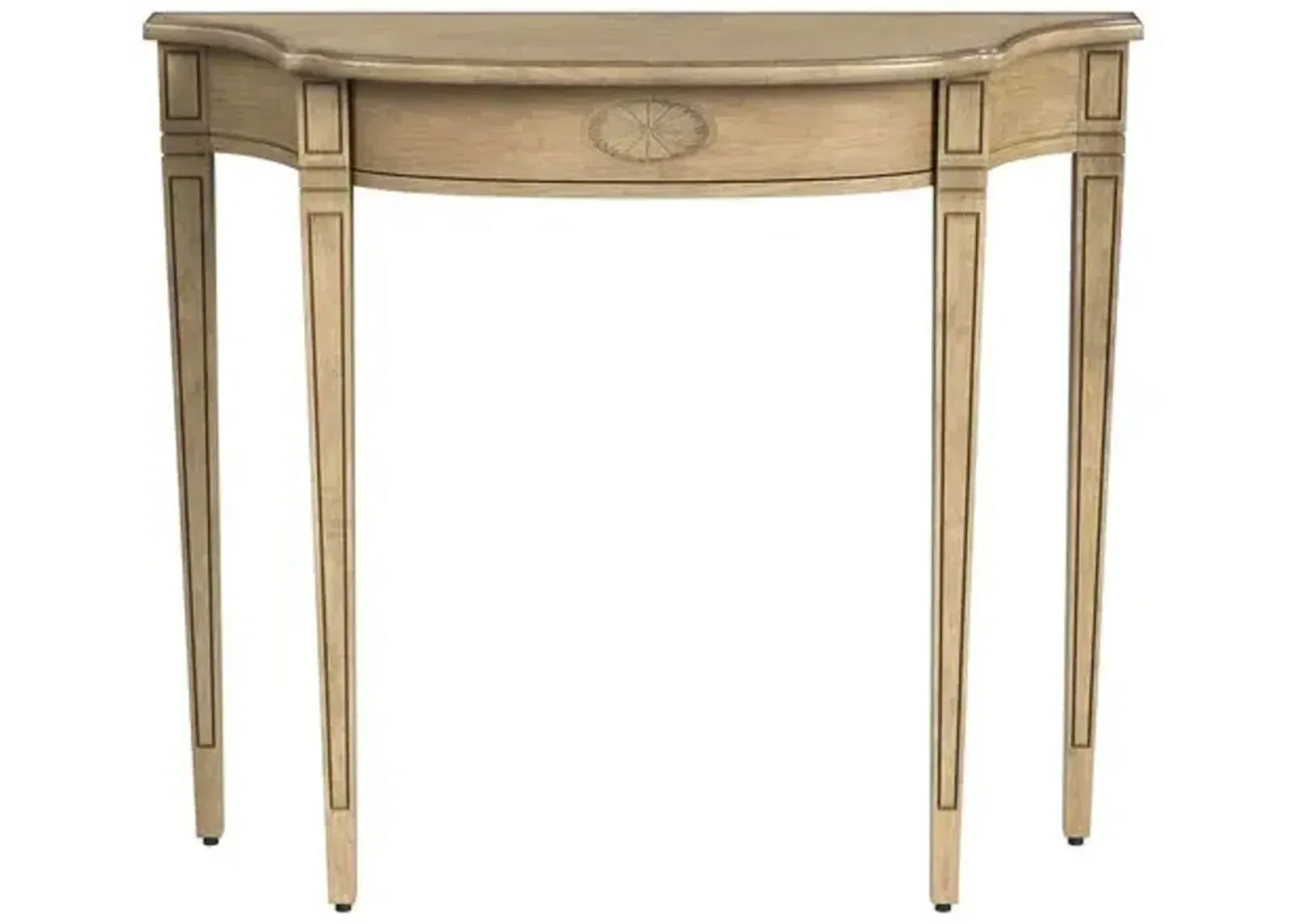 Harlow 36" Demilune Console Table - Beige