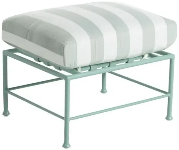 Frances Celadon Ottoman - Celadon Cabana Stripe - Green