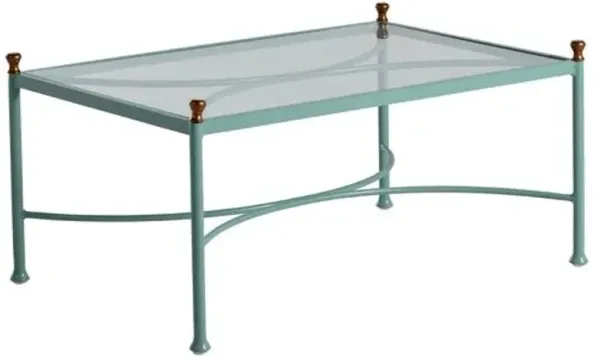 Frances Coffee Table - Celadon/Antique Gold - Green