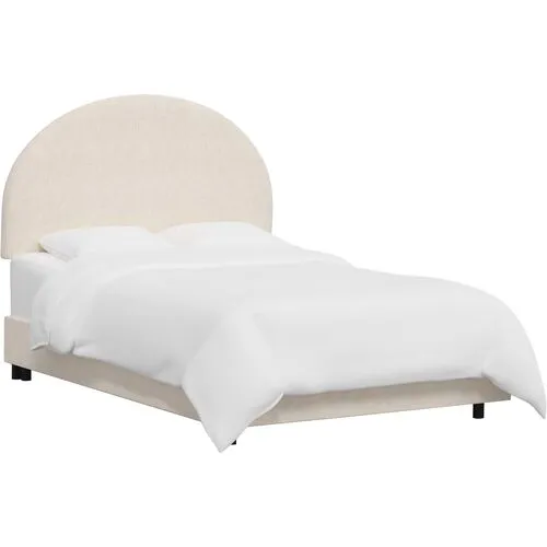 Miliana Arched Bed - Linen - Beige, Comfortable, Durable