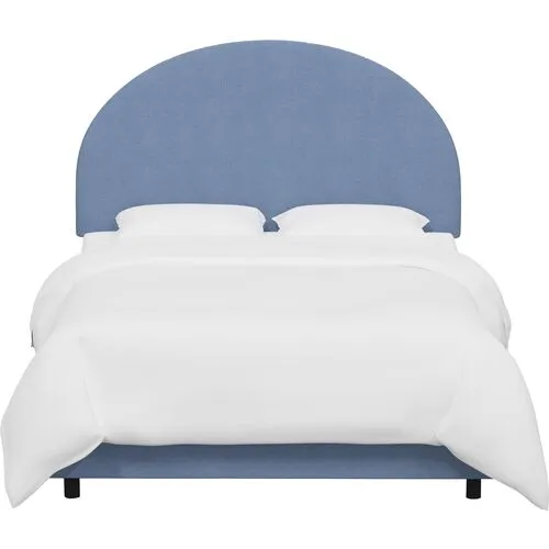 Miliana Arched Bed - Linen - Blue, Comfortable, Durable