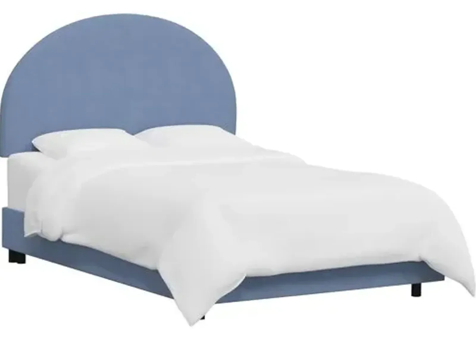 Miliana Arched Bed - Linen - Blue, Comfortable, Durable