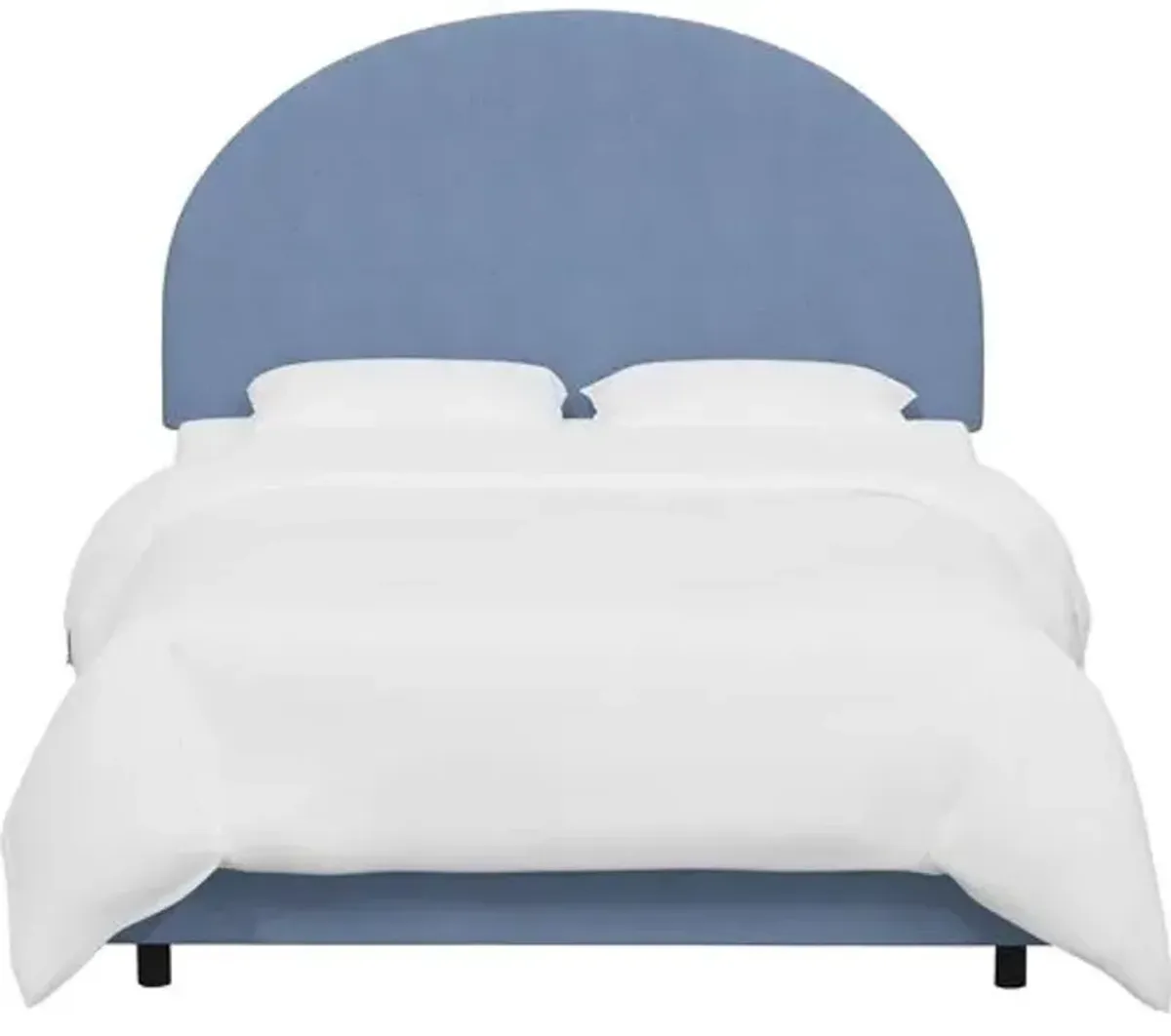 Miliana Arched Bed - Linen - Blue, Comfortable, Durable