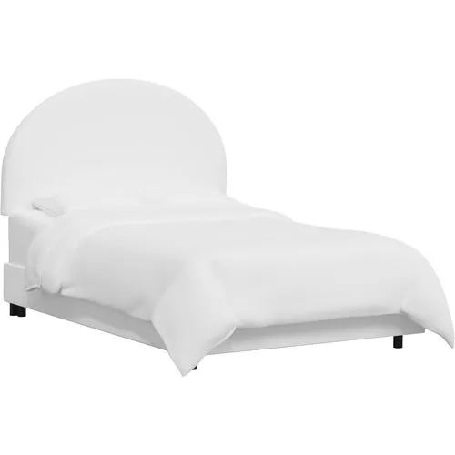 Miliana Arched Bed - Linen - White, Comfortable, Durable