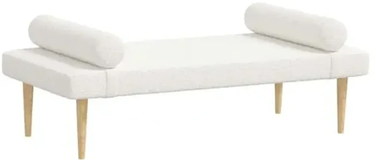 Raelyn Daybed - Boucle - White - Comfortable, Sturdy