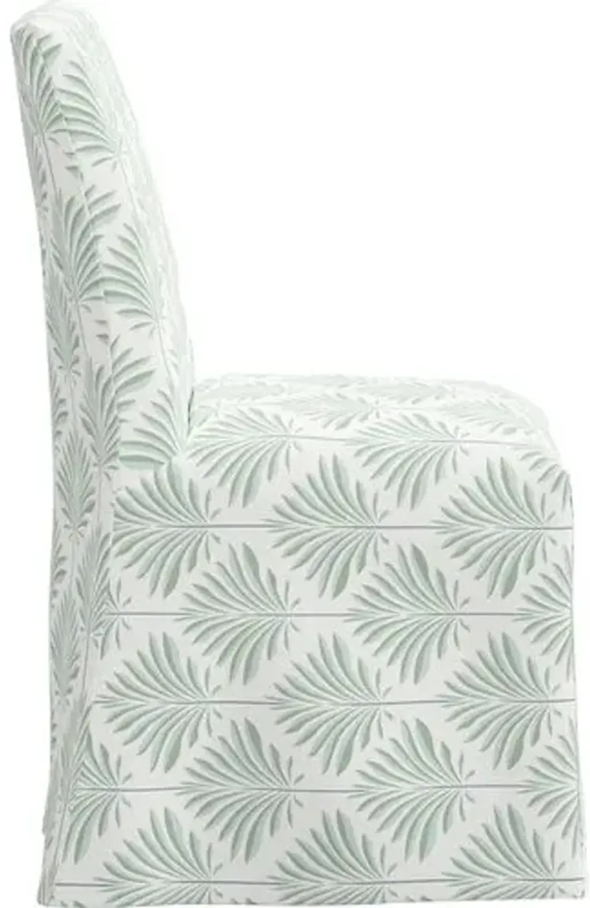 Edith Slipcover Dining Side Chair - Cerifera Palm - Green