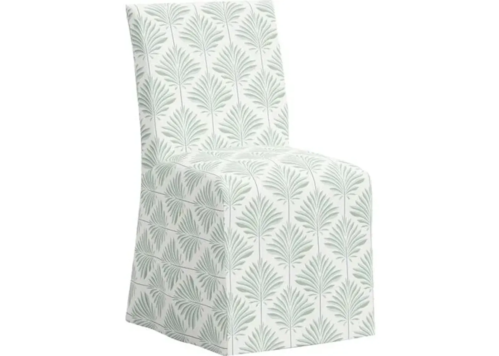 Edith Slipcover Dining Side Chair - Cerifera Palm - Green