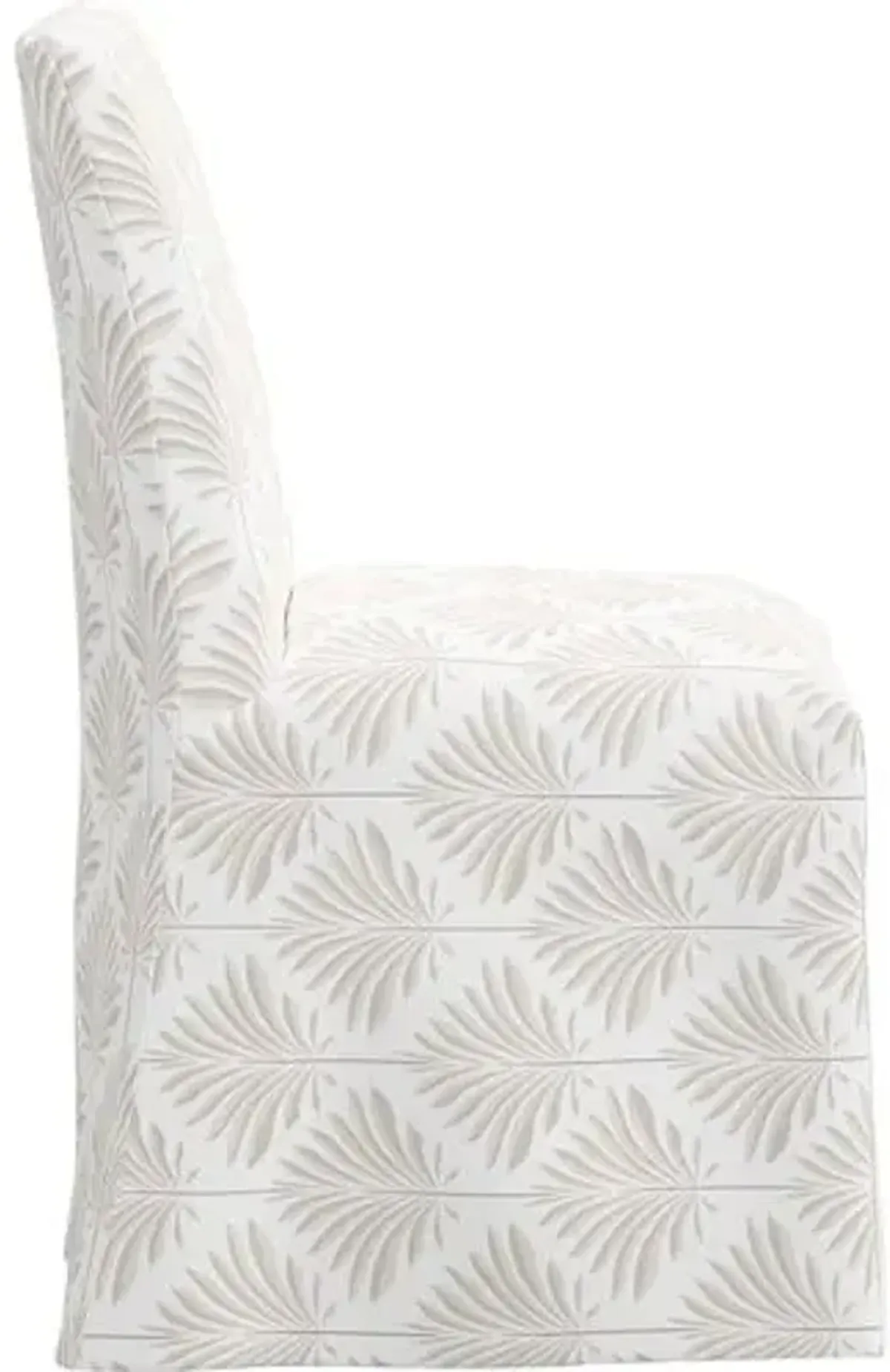 Edith Slipcover Dining Side Chair - Cerifera Palm - Beige