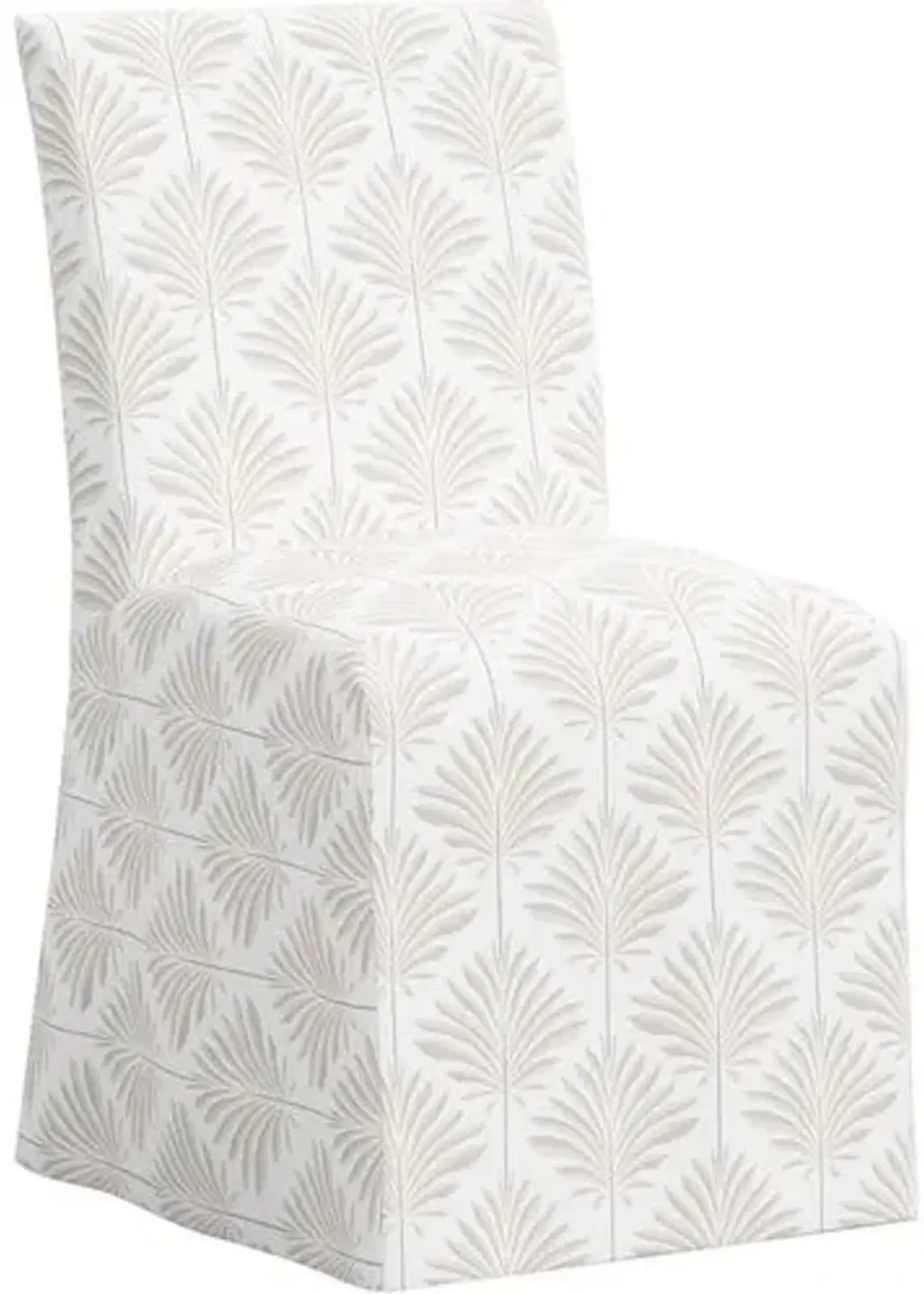 Edith Slipcover Dining Side Chair - Cerifera Palm - Beige