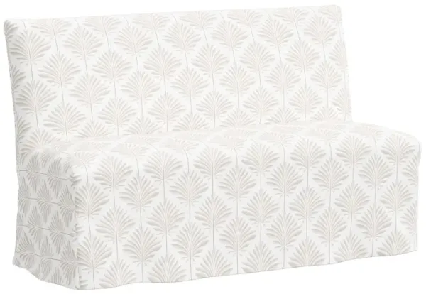Edith Slipcover Dining Banquette, Cerifera Palm