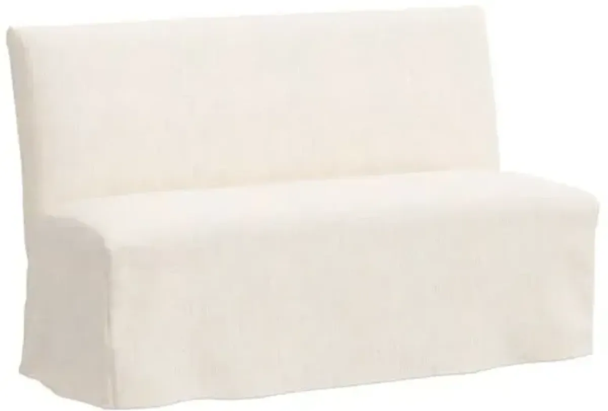 Edith Slipcover Dining Banquette - Linen - Beige