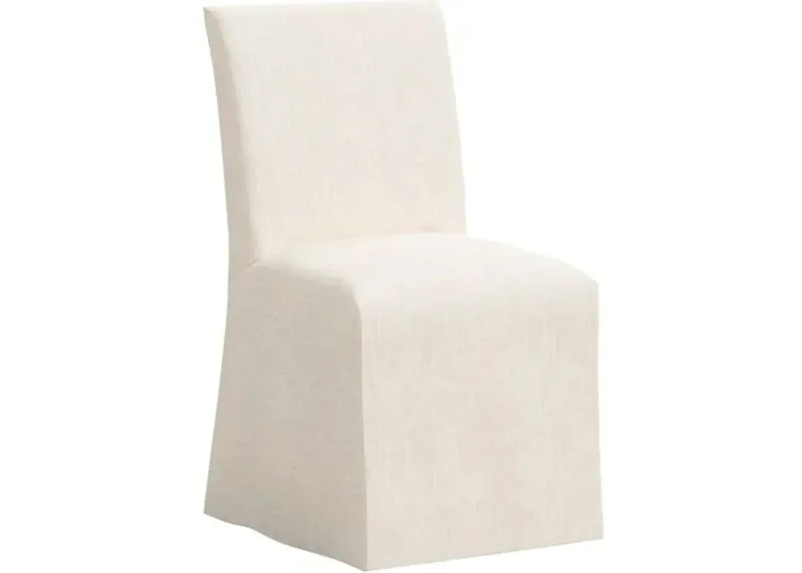 Edith Slipcover Dining Side Chair - Linen - Beige