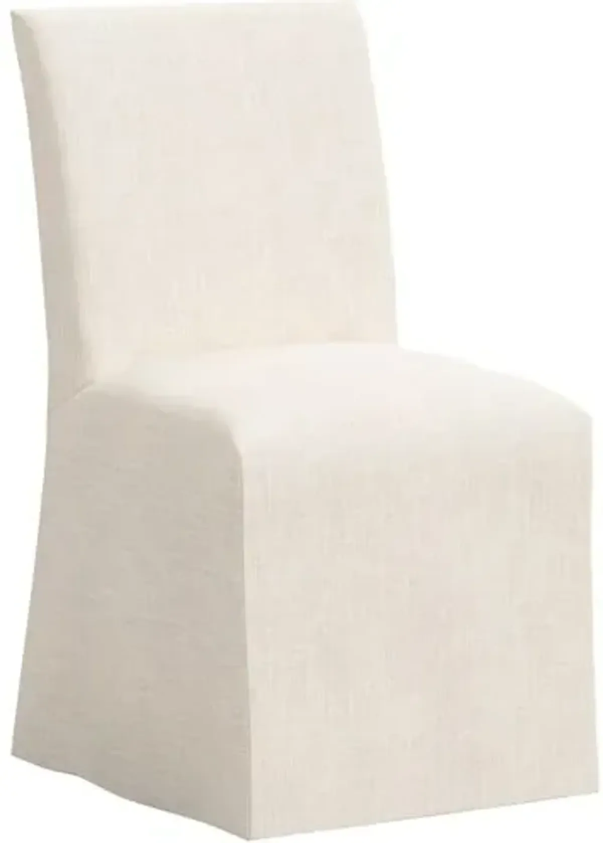 Edith Slipcover Dining Side Chair - Linen - Beige