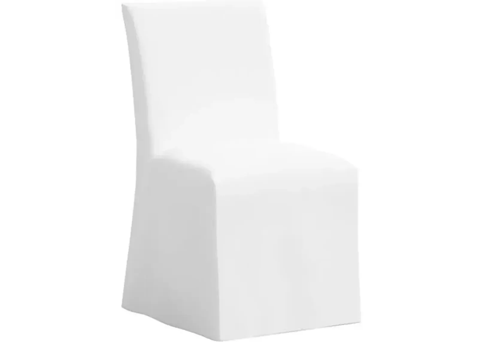 Edith Slipcover Dining Side Chair - Linen - White