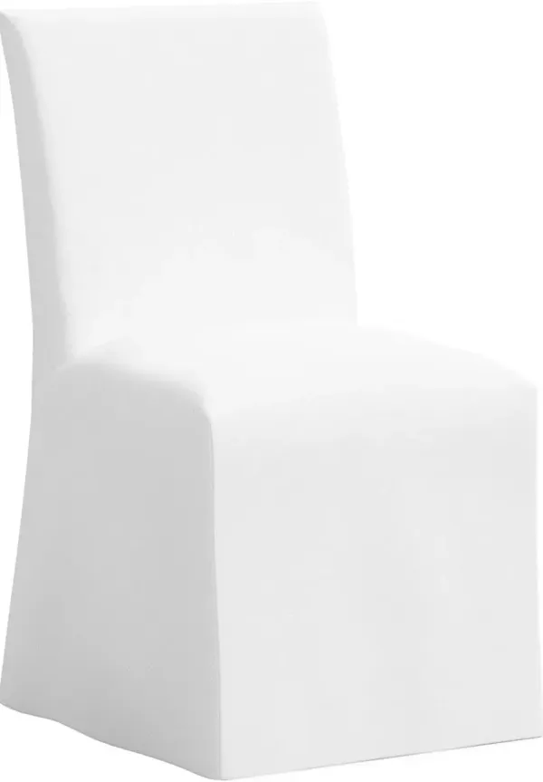 Edith Slipcover Dining Side Chair, Linen
