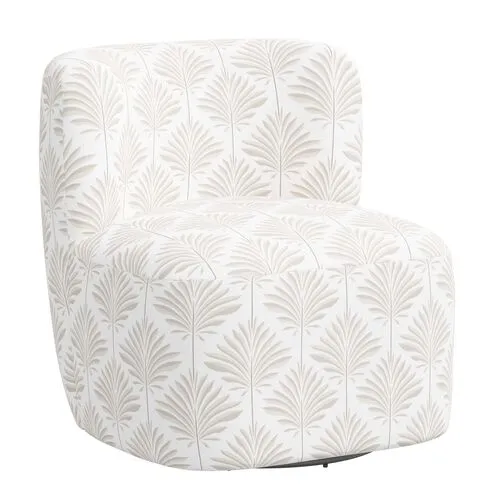 Kinsley Swivel Chair - Cerifera Palm