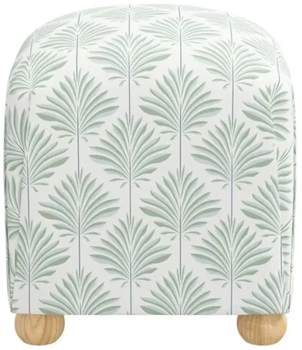 Luna Ottoman - Cerifera Palm - Green