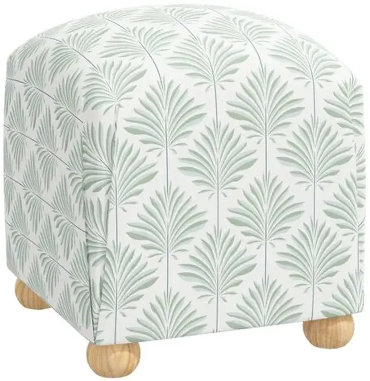 Luna Ottoman - Cerifera Palm - Green