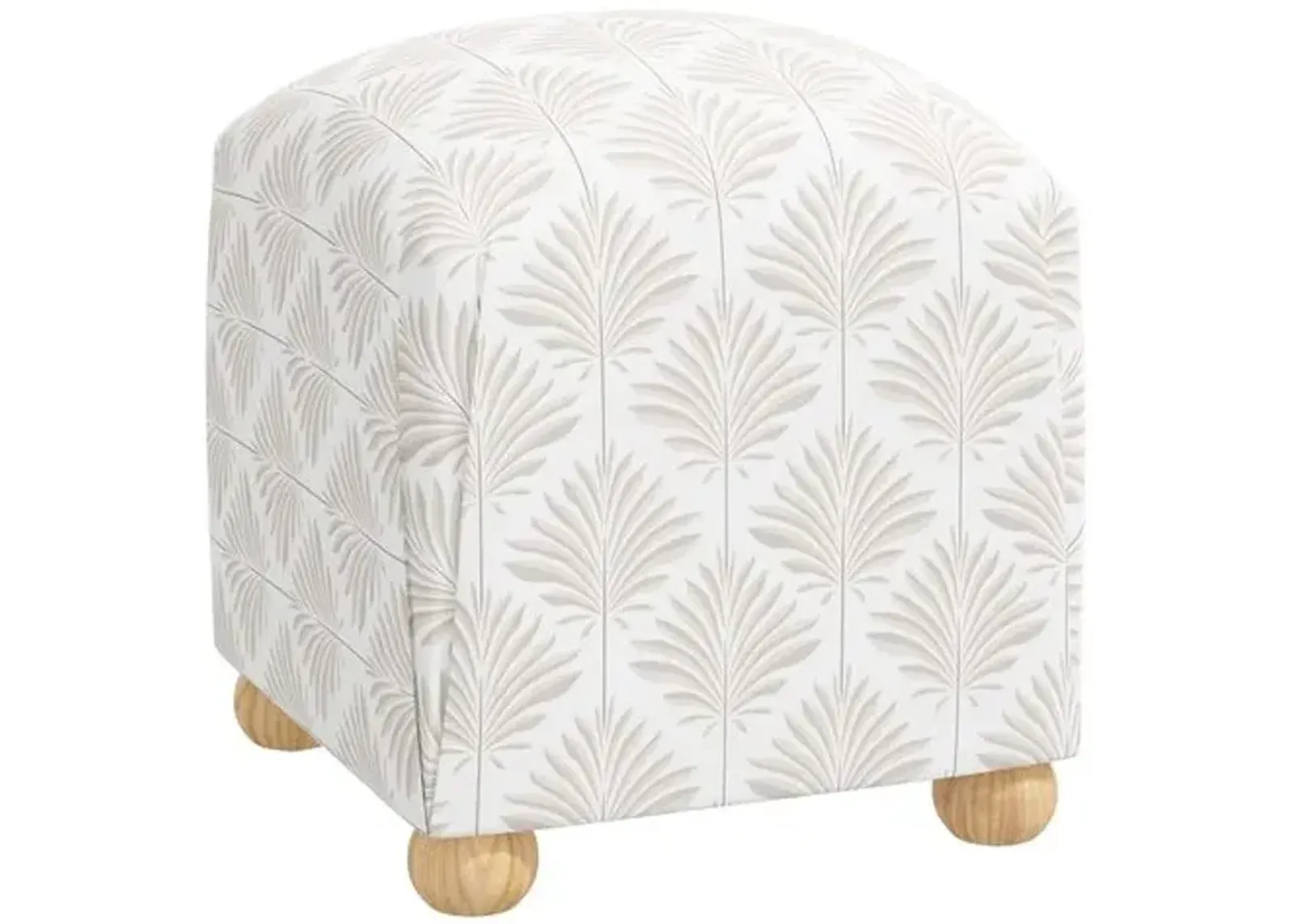 Luna Ottoman - Cerifera Palm - Beige