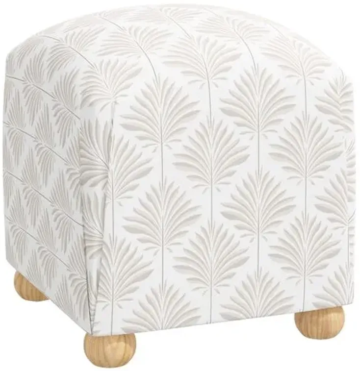 Luna Ottoman - Cerifera Palm - Beige