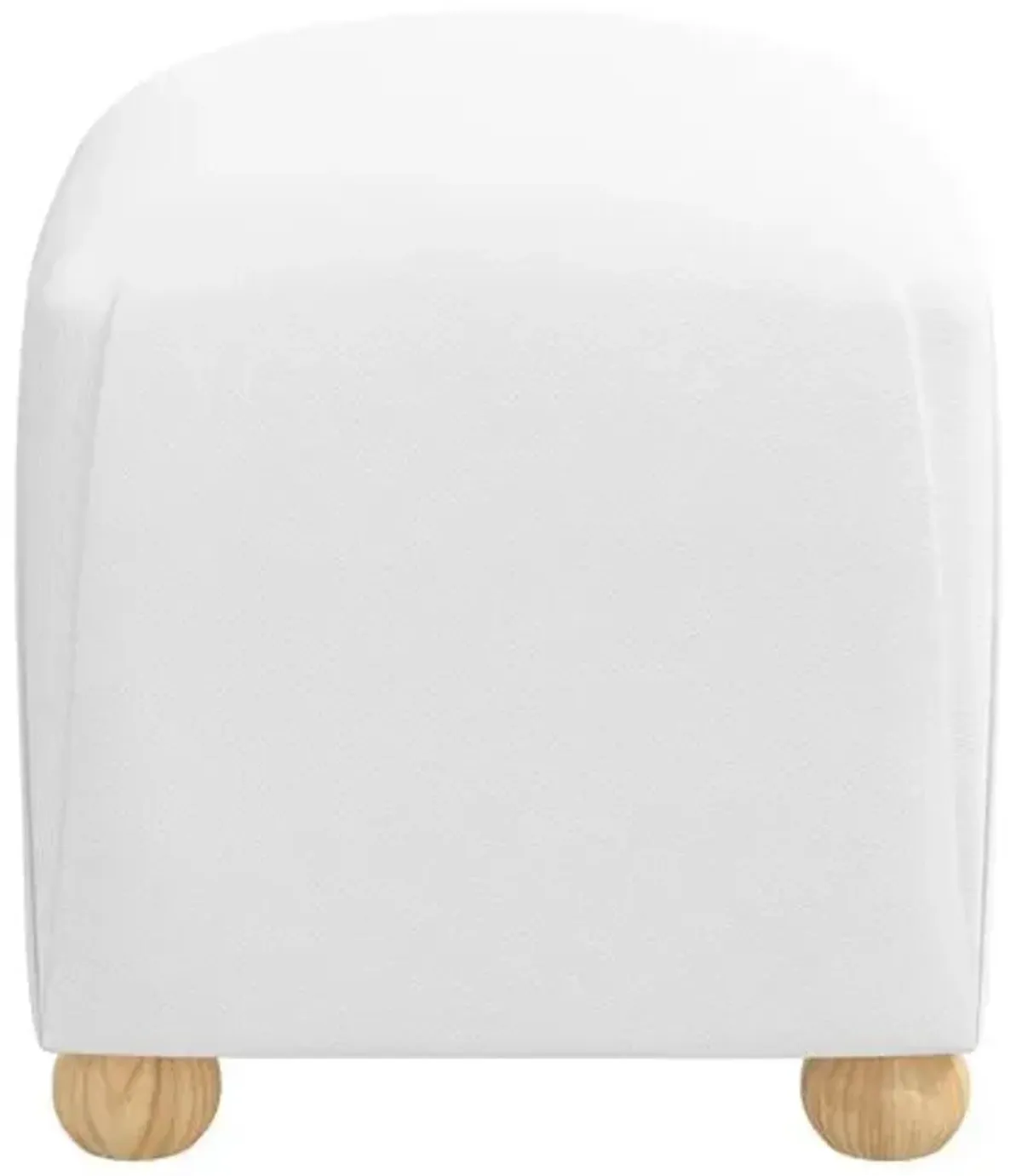 Luna Ottoman - Linen - White