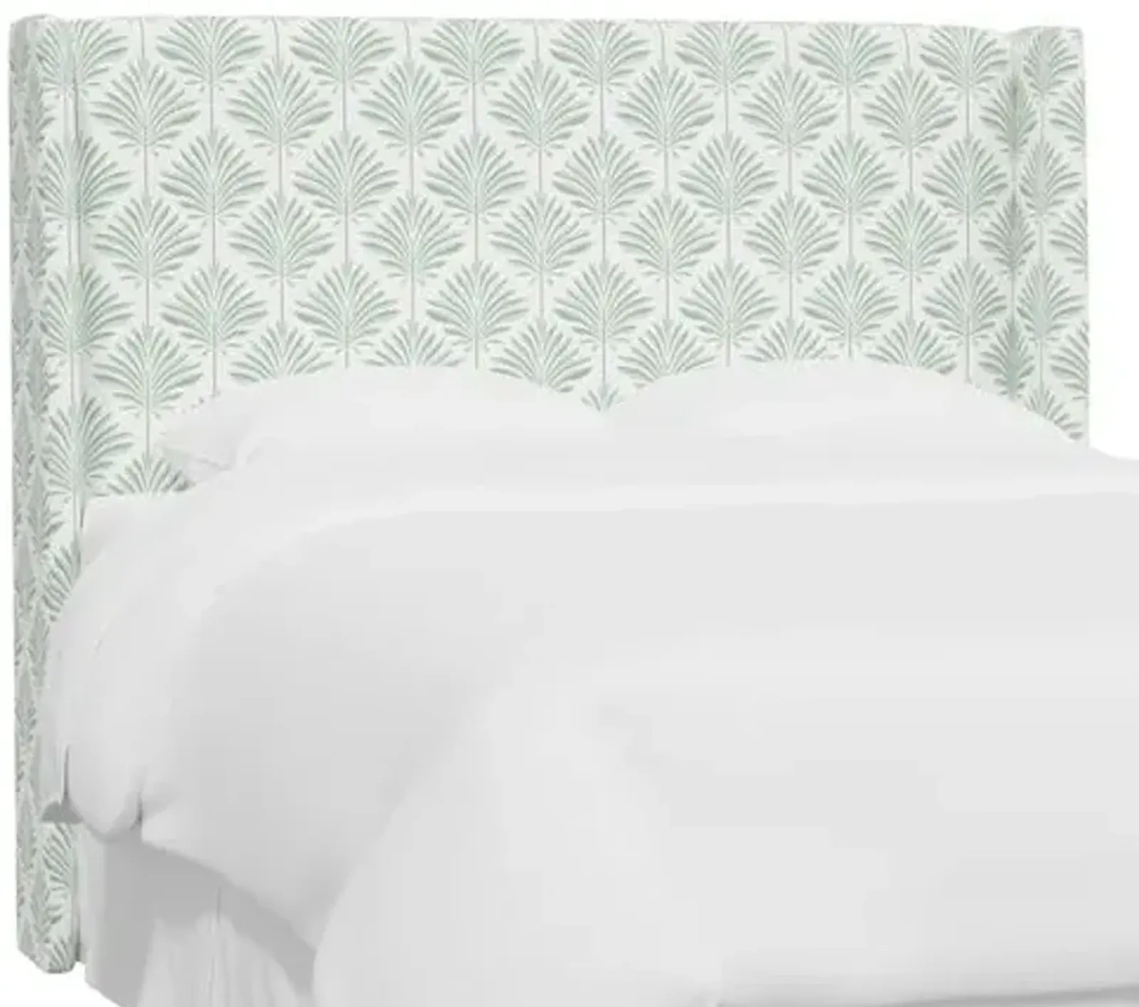 Kelly Wingback Headboard - Cerifera Palm - Green