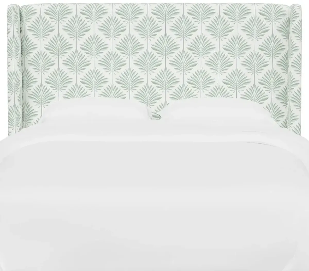 Kelly Wingback Headboard, Cerifera Palm