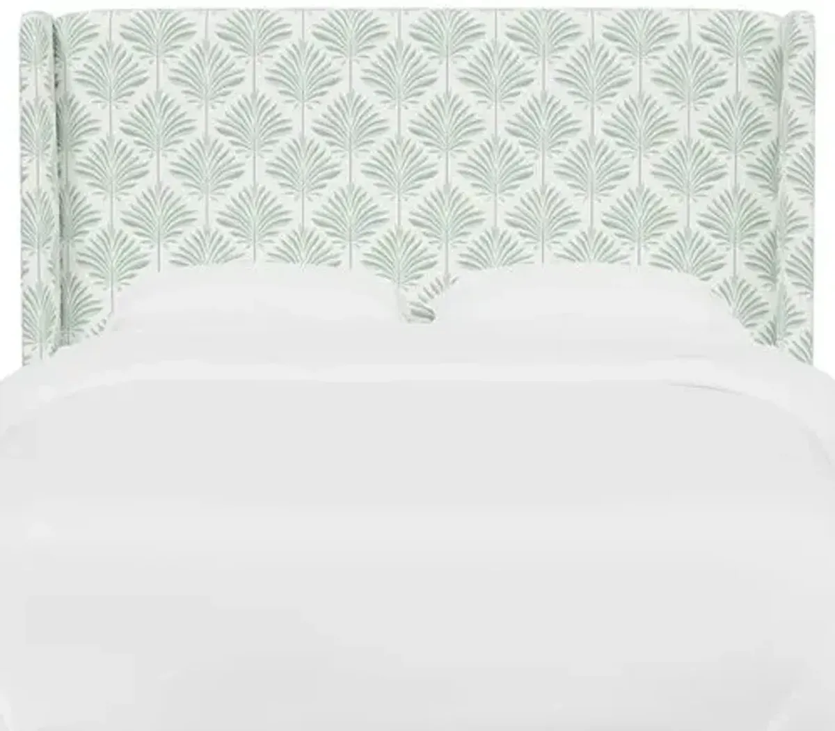 Kelly Wingback Headboard - Cerifera Palm - Green