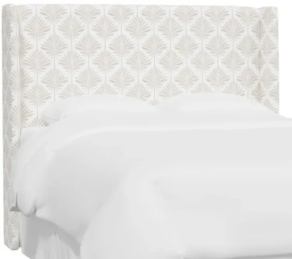 Kelly Wingback Headboard, Cerifera Palm