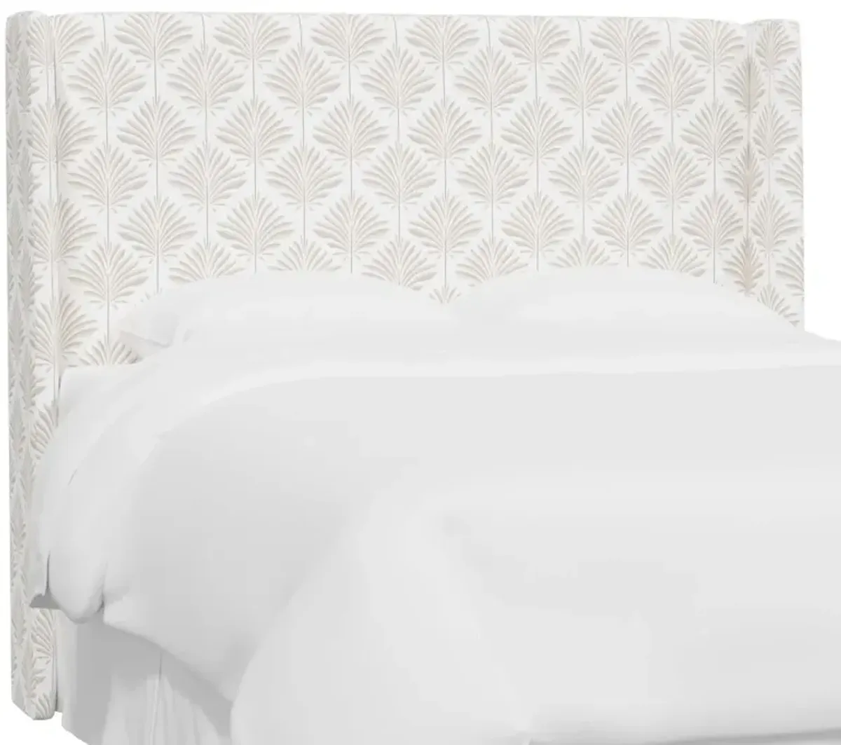 Kelly Wingback Headboard, Cerifera Palm