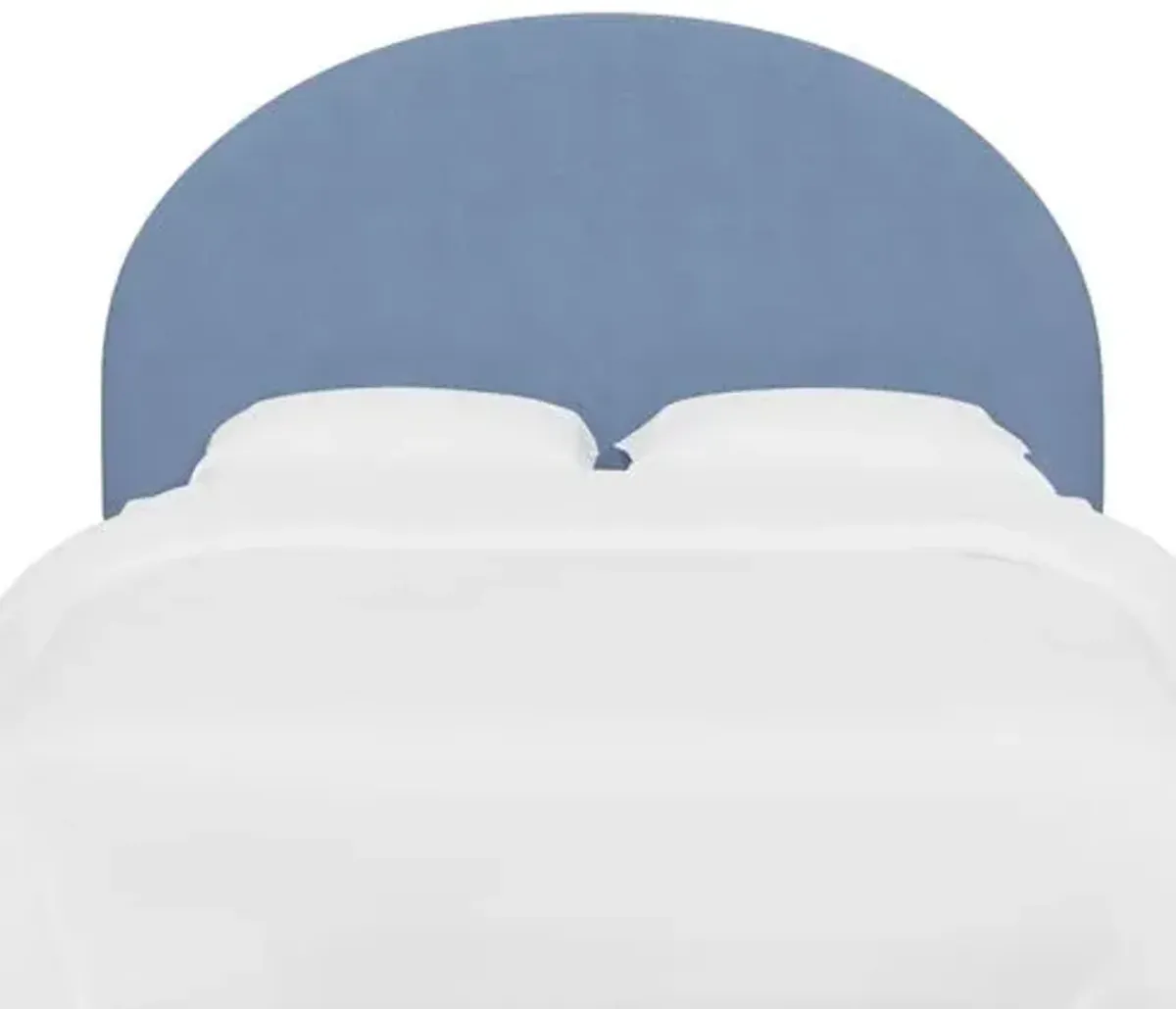 Miliana Arched Headboard - Linen - Blue