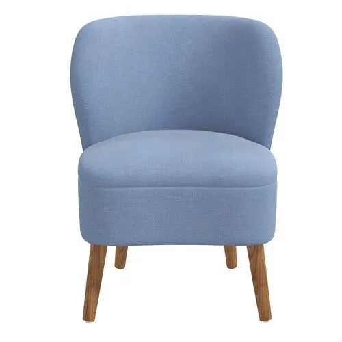 Kiki Accent Chair - Linen - Blue, Comfortable, Durable, Cushioned