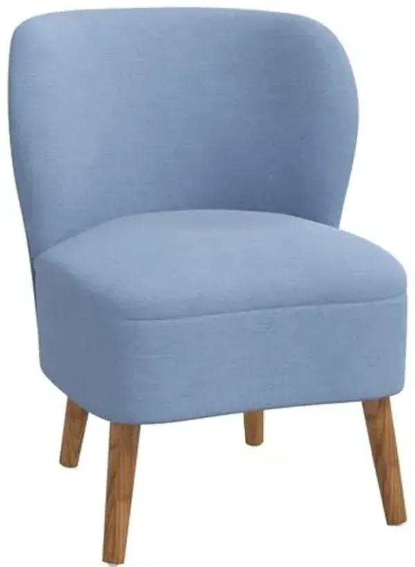 Kiki Accent Chair - Linen - Blue, Comfortable, Durable, Cushioned