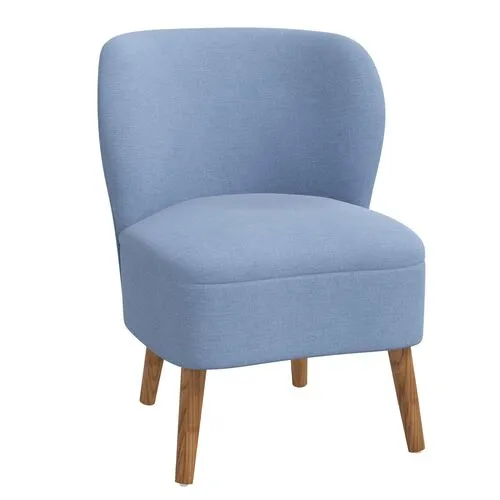 Kiki Accent Chair - Linen - Blue, Comfortable, Durable, Cushioned