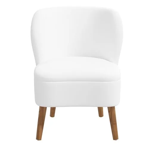 Kiki Accent Chair - Linen - White, Comfortable, Durable, Cushioned