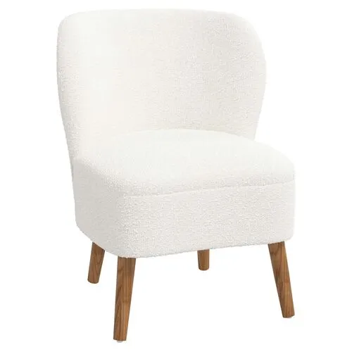 Kiki Accent Chair - Boucle - White, Comfortable, Durable, Cushioned