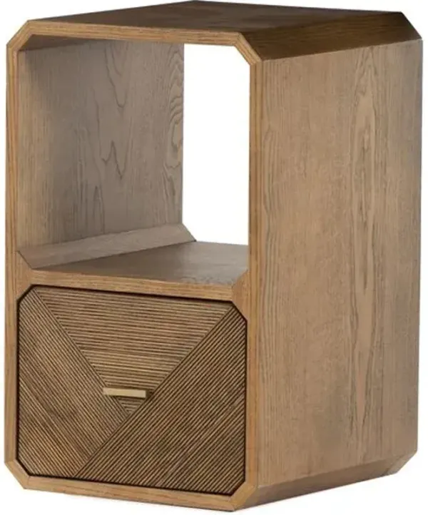 Loren End Table - Brown