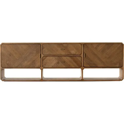 Loren Media Console - Brown