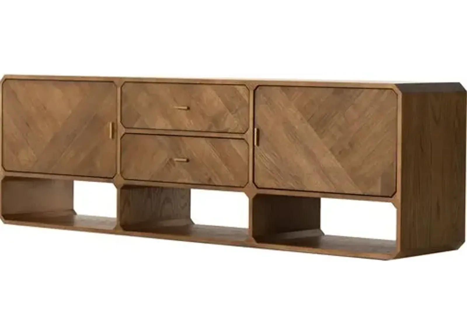 Loren Media Console - Brown