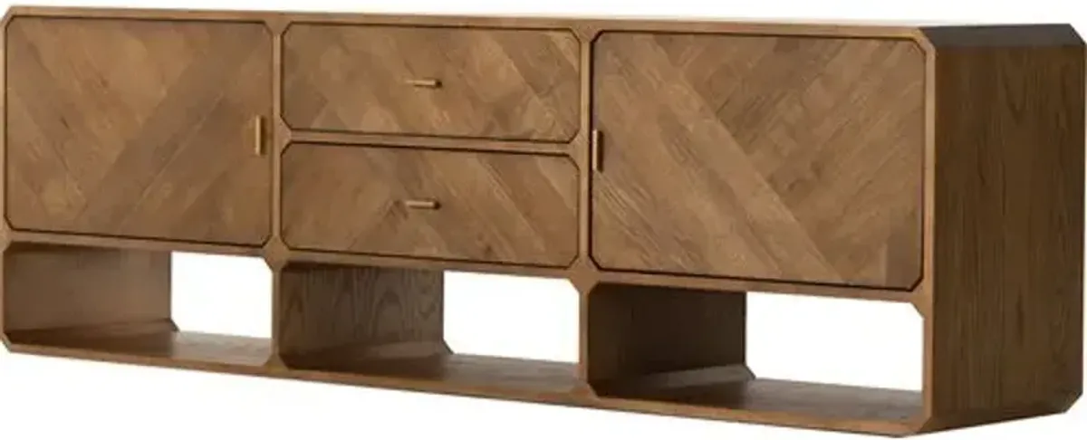 Loren Media Console - Brown