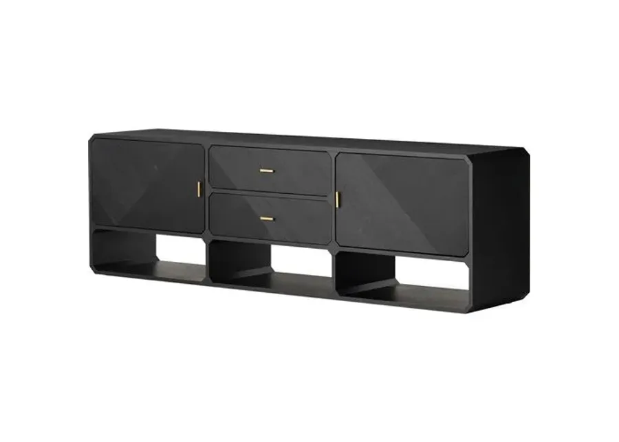 Loren Media Console - Black