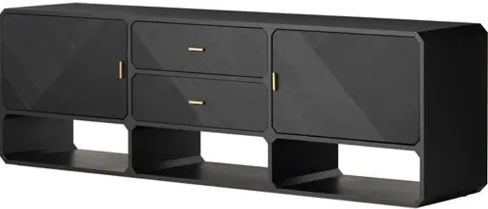 Loren Media Console - Black