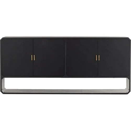 Loren 4-Door Sideboard - Black