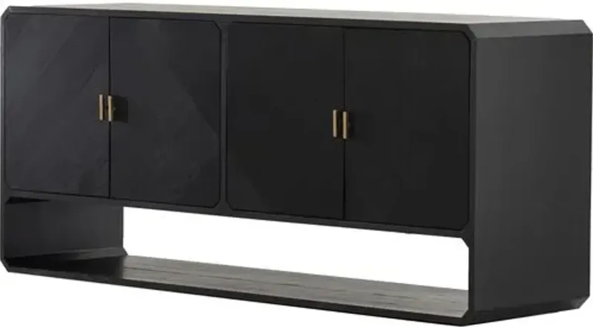 Loren 4-Door Sideboard - Black