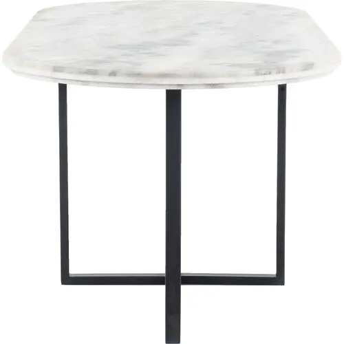 Debbie Oval Dining Table - White Marble
