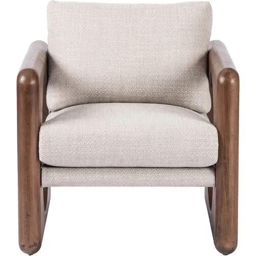 Bradley Accent Chair - Gibson Wheat Performance - Beige, Comfortable, Durable, Cushioned