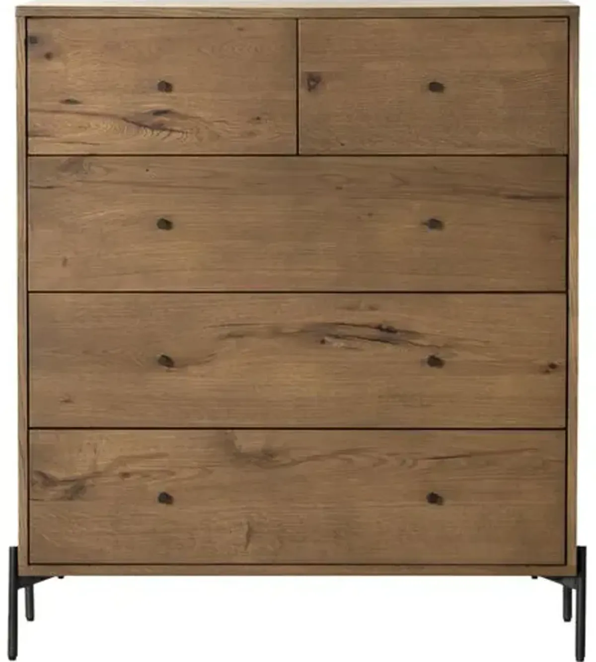 Meena 5-Drawer Dresser - Amber Oak - Brown
